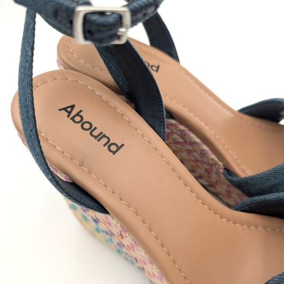 Abound Sukie Espadrille Wedge Sandals Women's Blue Denim Size US8M - Picture 9 of 9